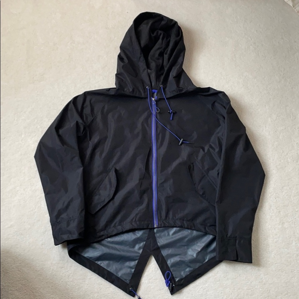 MPG high low Windbreaker with hood